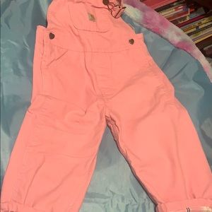 Carhartt toodler pink overalls